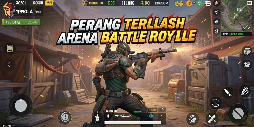 Tampilan gameplay seru dalam pertempuran Battle Royale di 11BOLA.