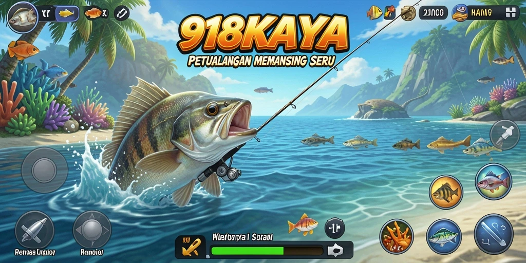 Tampilan gameplay memancing dalam 918KAYA yang menarik dan mendebarkan.