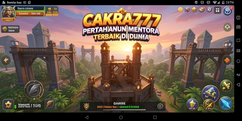 Tangkapan layar menunjukkan aksi menakjubkan dalam game Tower Defense.