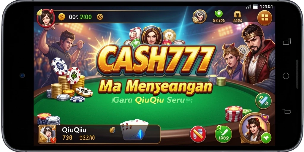 Tampilan gameplay seru dalam permainan QiuQiu CASH777.