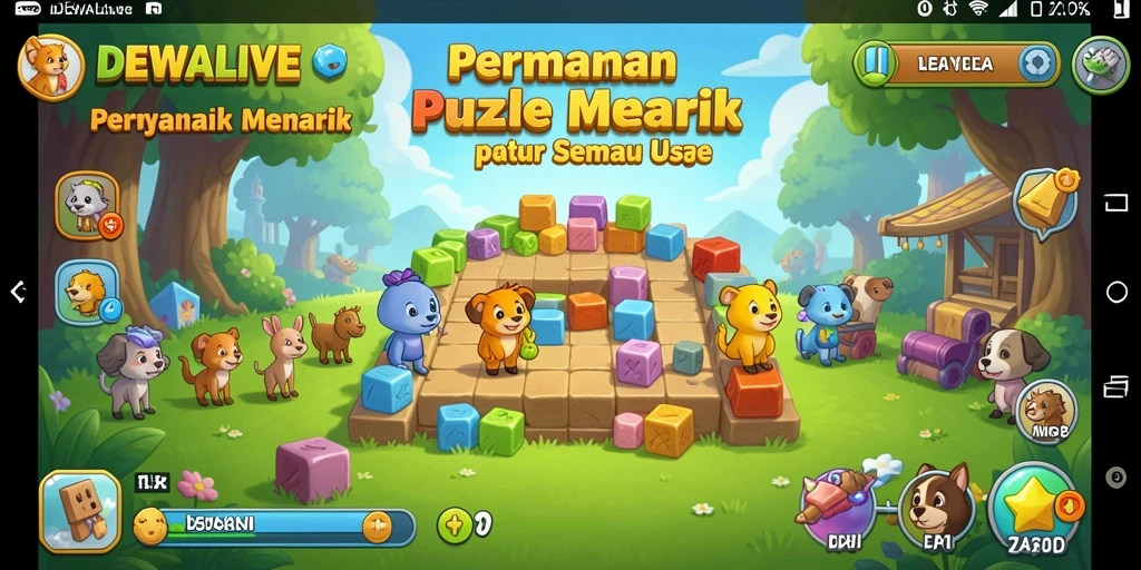 Tampilan gameplay DEWALIVE dengan pengalaman puzzle yang seru.