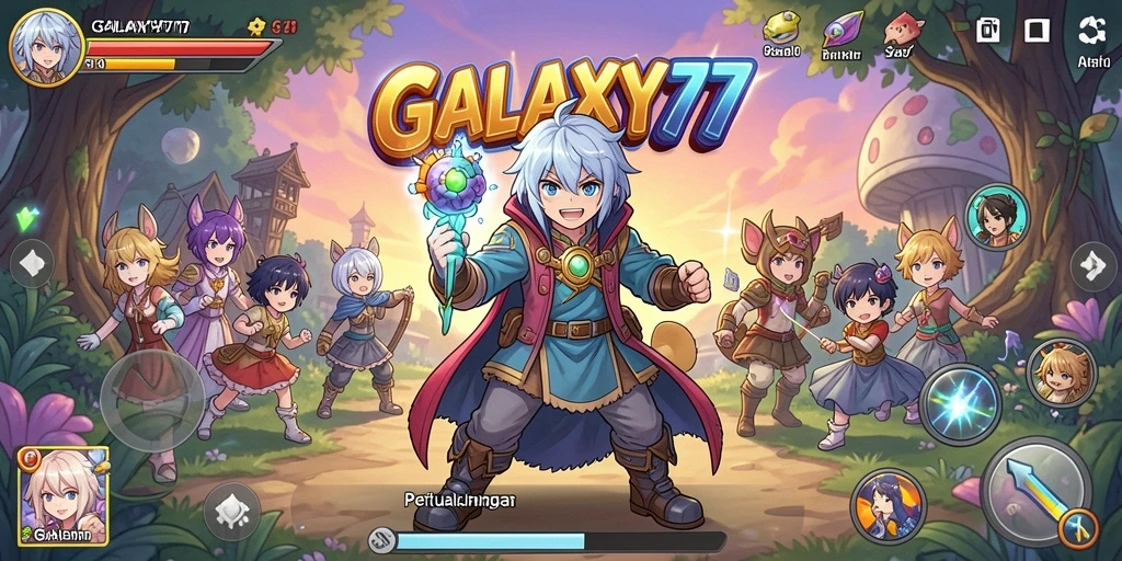 Gameplay GALAXY77 yang seru dan penuh warna di dunia Anime.
