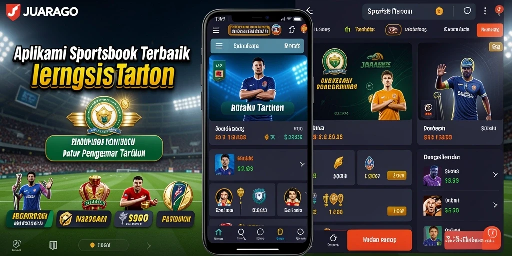 Screenshot utama JUARAGO menampilkan antarmuka taruhan yang menarik dan informatif.
