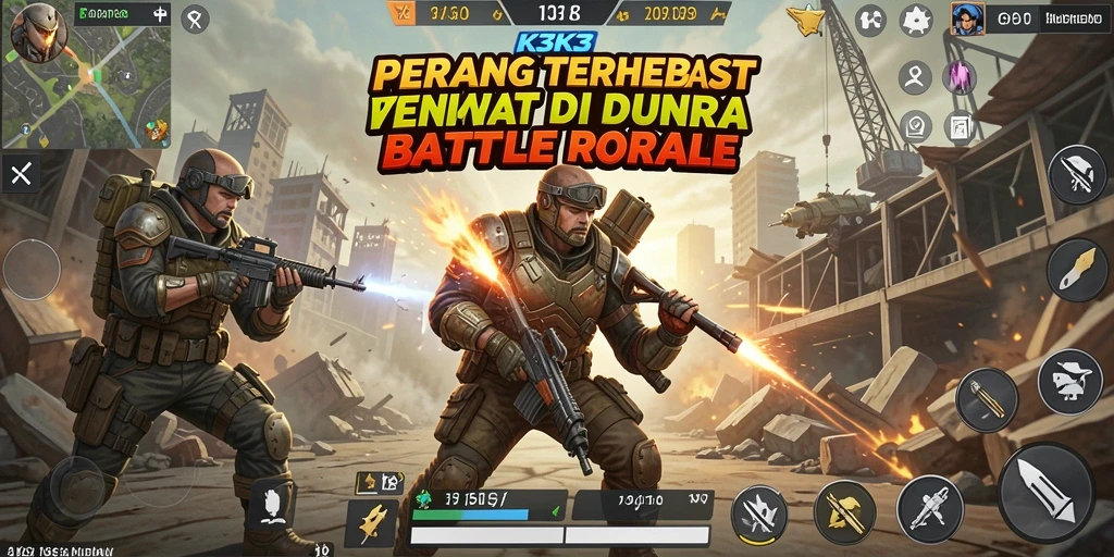 Gameplay seru K3K3 dalam aksi Battle Royale.