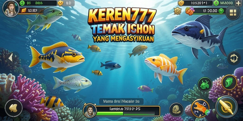 Menampilkan aksi seru menembak ikan di KEREN777.