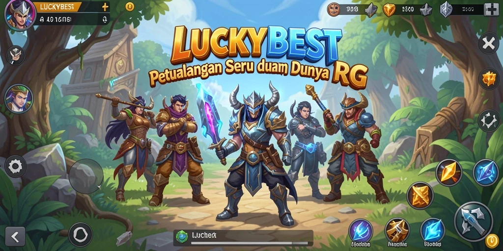 Menampilkan gameplay seru di dunia fantasi LUCKYBEST.