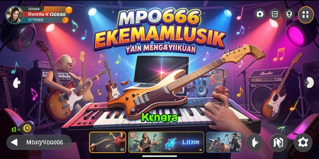 Screenshot gameplay MPO666 menampilkan pengalaman musik yang seru dan interaktif.