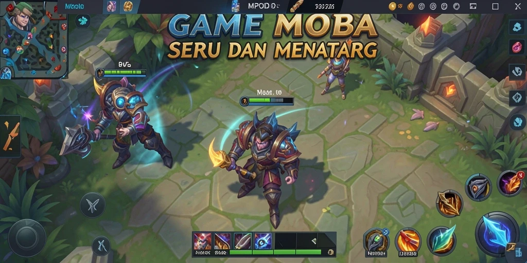 Screenshot MPOID menampilkan aksi seru di arena MOBA.