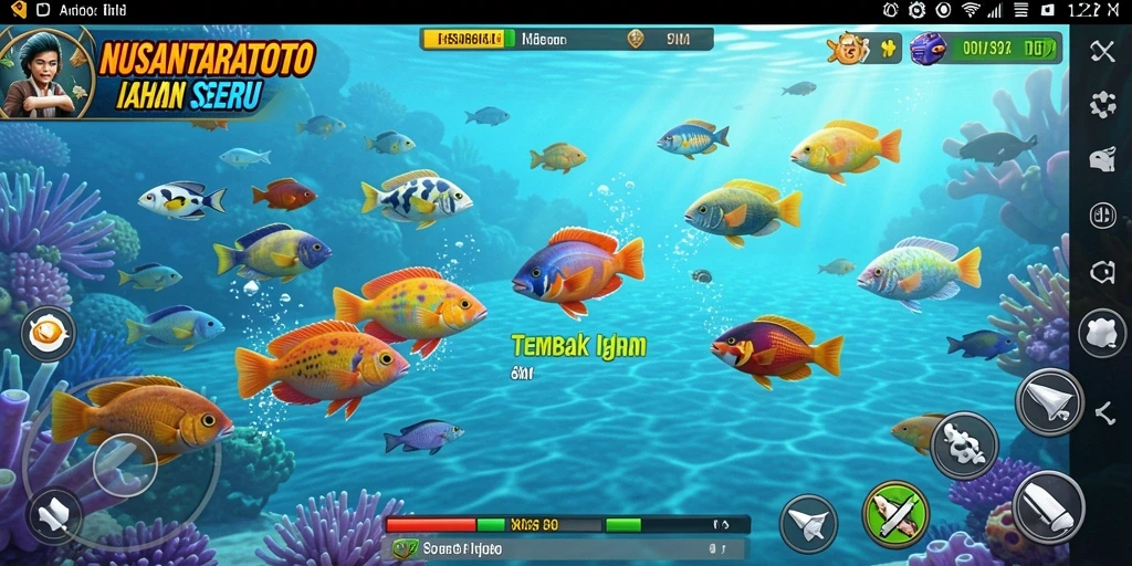 Gameplay seru dalam NUSANTARATOTO saat menangkap ikan.