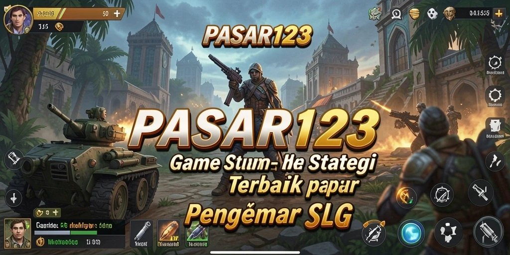 Screenshot utama menampilkan gameplay seru PASAR123 di pasar virtual.