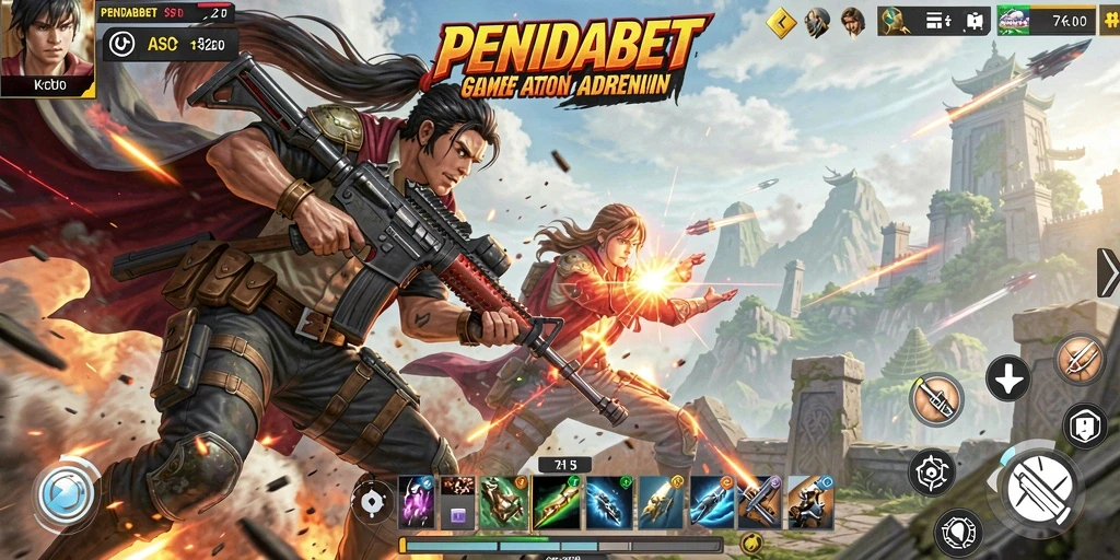 Tampilan aksi mendebarkan dari gameplay PENIDABET yang menegangkan.