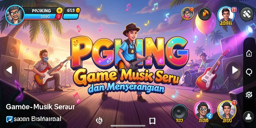 Screenshot PGKING menampilkan gameplay musik yang seru dan interaktif.