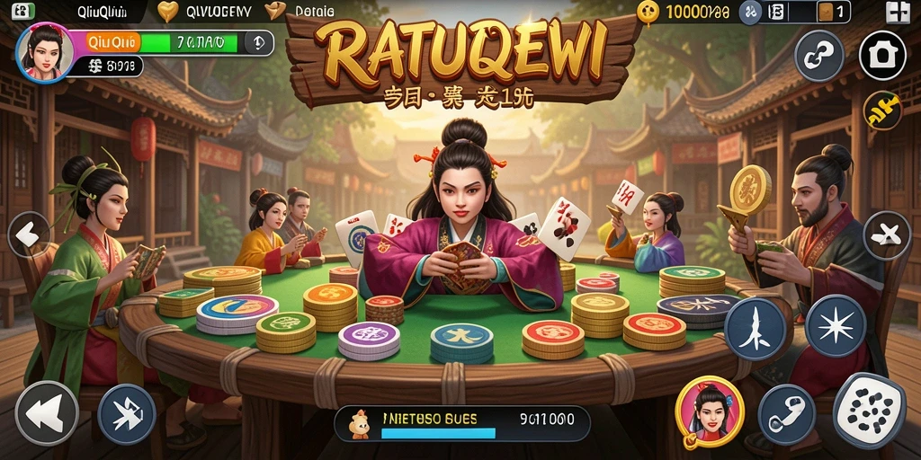 Tampilan gameplay QiuQiu yang menarik dan interaktif.