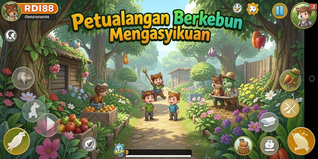 Tangkapan layar gameplay RDI88 menampilkan aktivitas pertanian yang menarik.