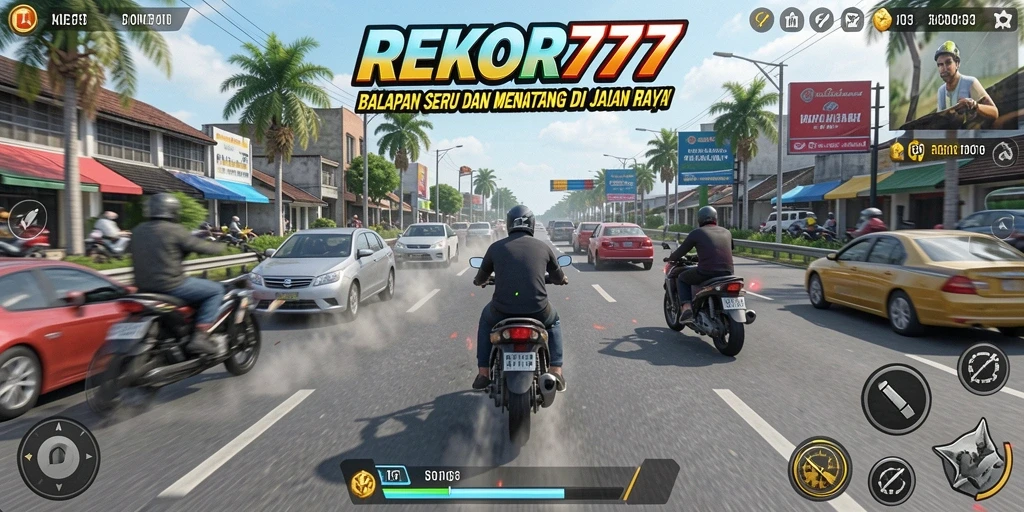 Gameplay balapan seru di lintasan menantang REKOR777.