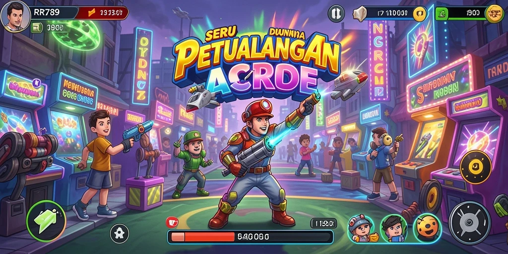 Screenshot dari gameplay RR789 menampilkan aksi seru di dunia Arcade.