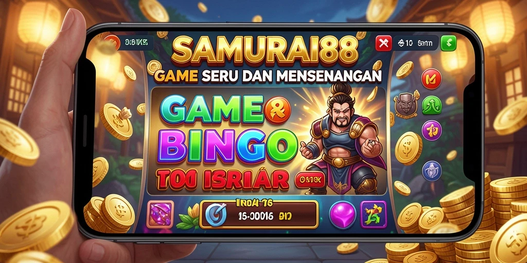 Tampilan gameplay utama <strong>SAMURAI88</strong> menunjukkan suasana seru permainan Bingo.