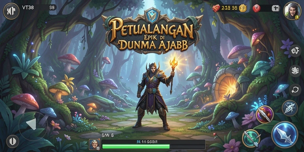 Gameplay VT38 yang seru dan menantang dalam petualangan.