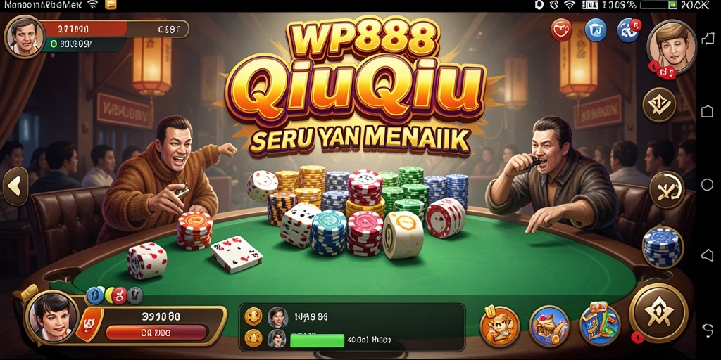Tampilan menarik dari gameplay QiuQiu WP888 yang mengasyikkan.
